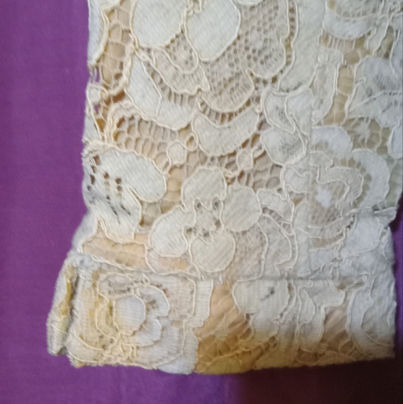 Vintage Lace Above the Knee Grandma Made Fully Lined Dress - Picture 4 of 6